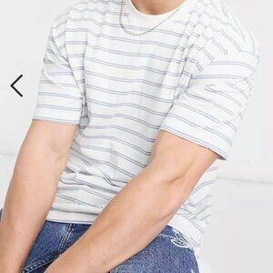 Men's Oversized Striped T-Shirt - Size MEDIUM - BRAND NEW WITH TAGS